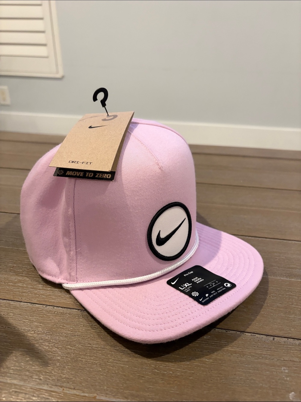 Nike Golf Pro Cap Pink Hat with Black Swoosh Patch. NWT.